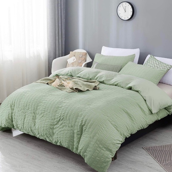 Bedding Sage Green Queen Size Duvet Cover And Pillow Set Poshmark